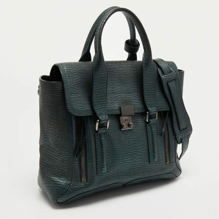 Pre Owned 3.1 Phillip Lim Dark Green Leather Pashli Medium Satchel