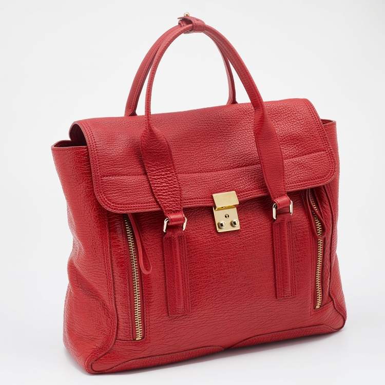 Pre Owned 3.1 Phillip Lim Red Leather Pashli Large Satchel