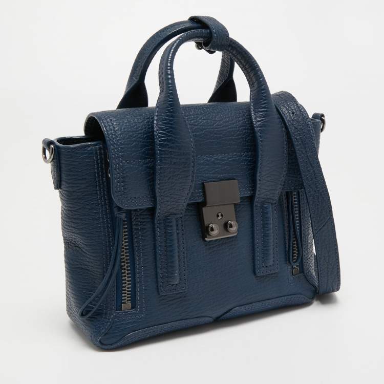 Pre Owned 3.1 Phillip Lim Blue Leather Mini Pashli Satchel