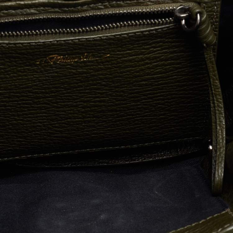 Pre Owned 3.1 Phillip Lim Green Leather Mini Pashli Satchel