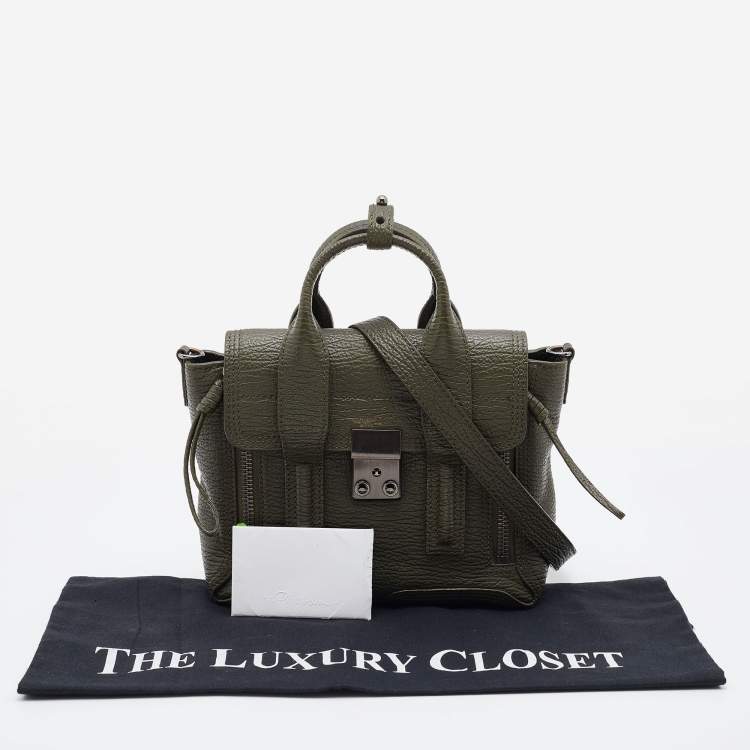 Pre Owned 3.1 Phillip Lim Green Leather Mini Pashli Satchel