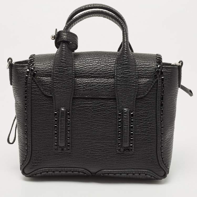 Pre Owned 3.1 Phillip Lim Black Leather Mini Whipstitch Pashli Satchel