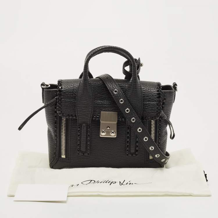 Pre Owned 3.1 Phillip Lim Black Leather Mini Whipstitch Pashli Satchel