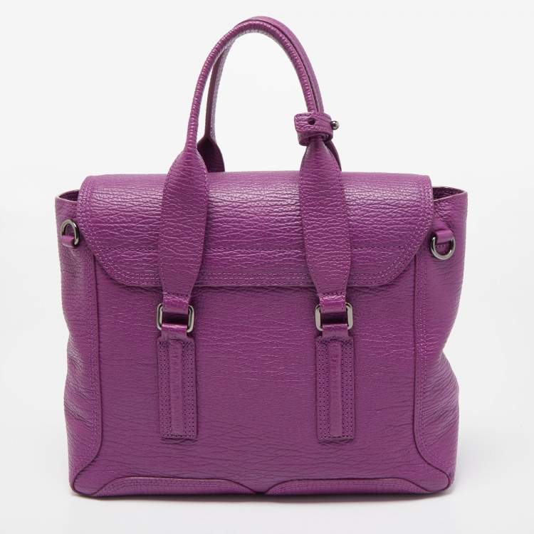 Pre Owned 3.1 Phillip Lim Purple Leather Pashli Medium Satchel