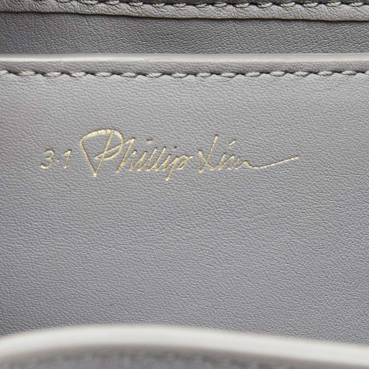 Pre Owned 3.1 Phillip Lim Grey Leather Mini Soleil Bucket Bag