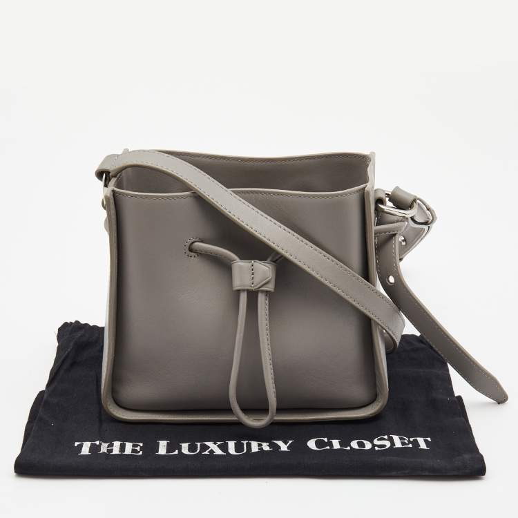 Pre Owned 3.1 Phillip Lim Grey Leather Mini Soleil Bucket Bag