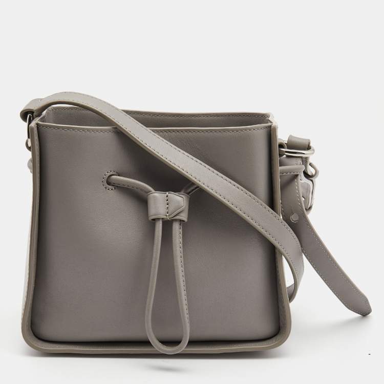 3.1 Phillip Lim Grey Leather Mini Soleil Bucket Bag 3.1 Phillip