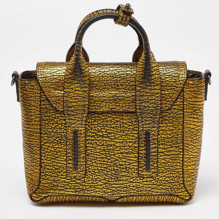 Pre Owned 3.1 Phillip Lim Gold Leather Mini Pashli Satchel