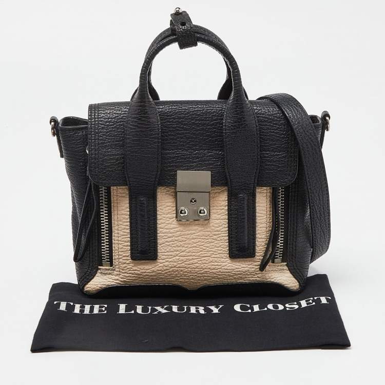 Pre Owned 3.1 Phillip Lim Black/Beige Leather Mini Pashli Satchel