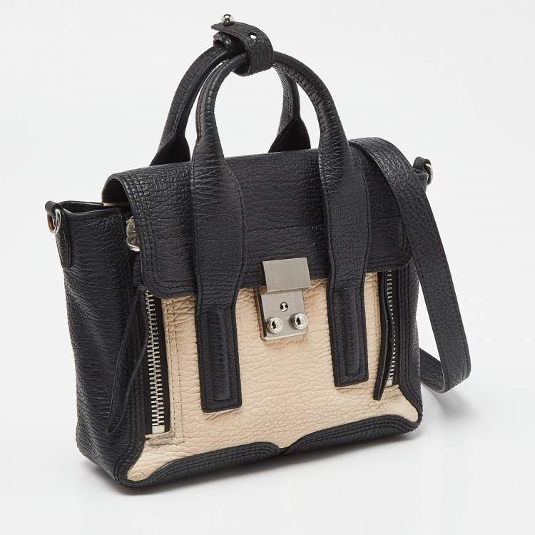 Pre Owned 3.1 Phillip Lim Black/Beige Leather Mini Pashli Satchel