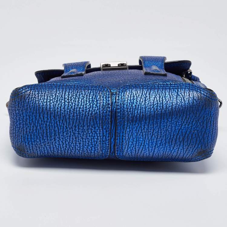Pre Owned 3.1 Phillip Lim Blue Leather Mini Pashli Satchel