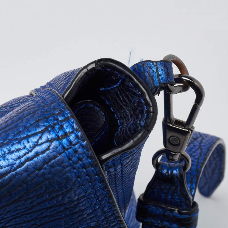 Pre Owned 3.1 Phillip Lim Blue Leather Mini Pashli Satchel