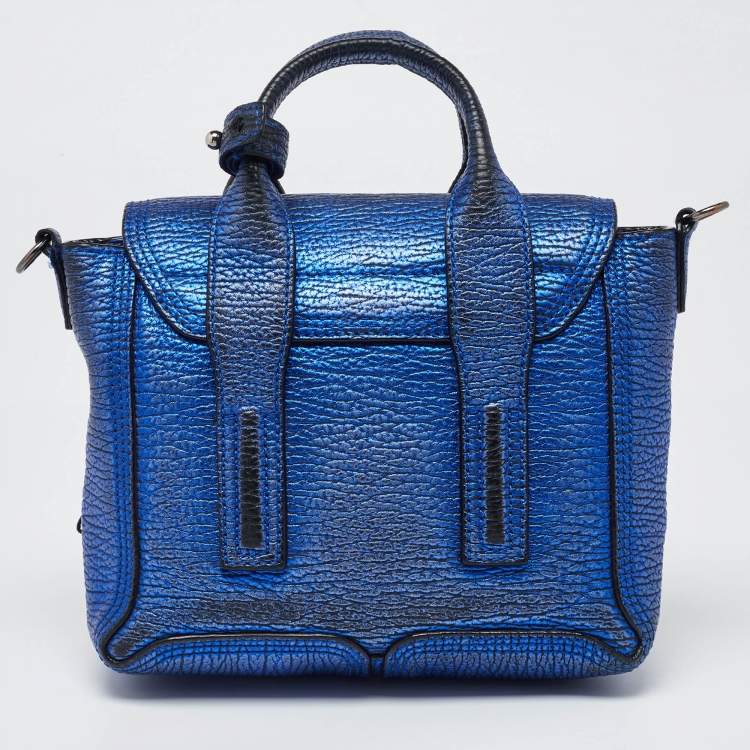 Pre Owned 3.1 Phillip Lim Blue Leather Mini Pashli Satchel