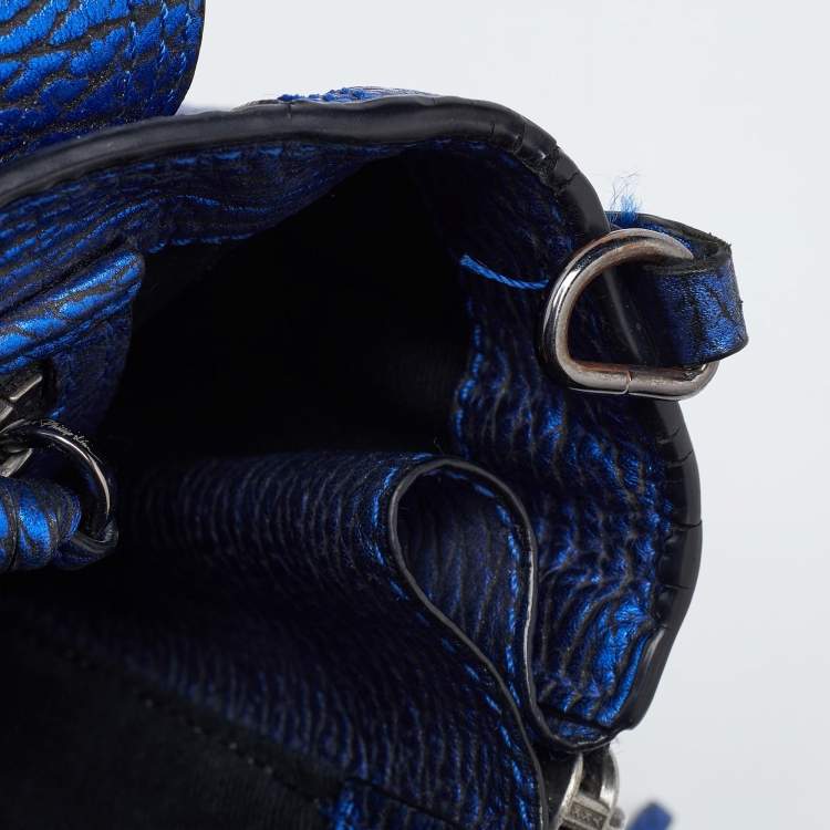 Pre Owned 3.1 Phillip Lim Blue Leather Mini Pashli Satchel