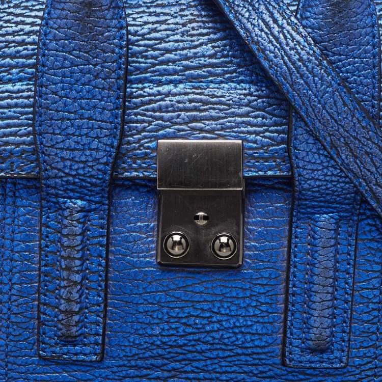 Pre Owned 3.1 Phillip Lim Blue Leather Mini Pashli Satchel