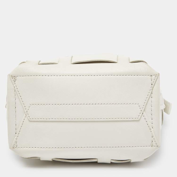 Pre Owned 3.1 Phillip Lim Off White Woven Leather Mini Odita Lattice Bucket Bag