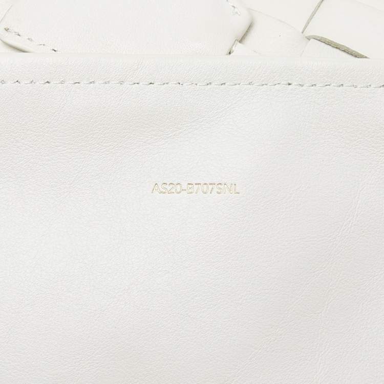 Pre Owned 3.1 Phillip Lim Off White Woven Leather Mini Odita Lattice Bucket Bag
