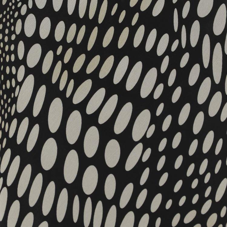 Pre Owned Elena Miro Printed Silk Layered Midi Skirt XL