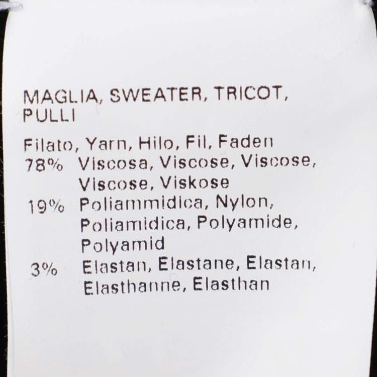 Pre Owned Marina Rinaldi Black Jersey Beads Embellished Tops XL