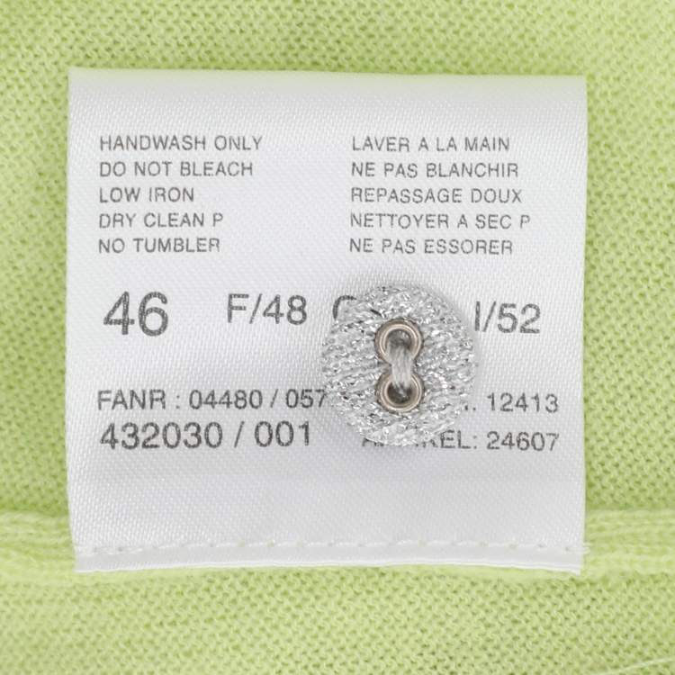 Pre Owned Basler Green Stretch Knit Long Sleeve Shirt XL