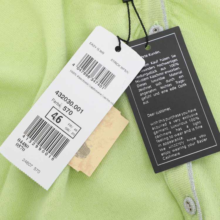 Pre Owned Basler Green Stretch Knit Long Sleeve Shirt XL