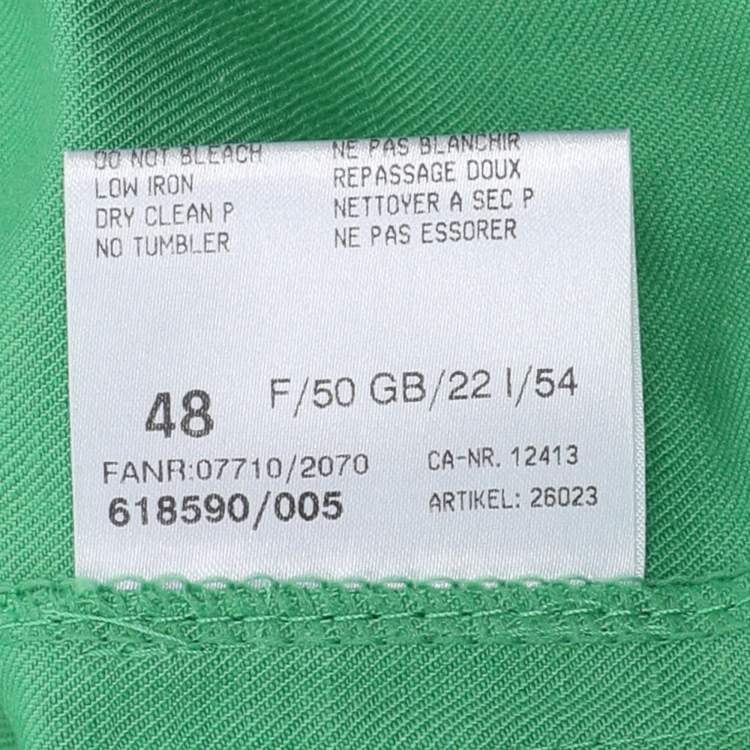 Pre Owned Basler Green Linen Blend Single Breasted Blazer XL