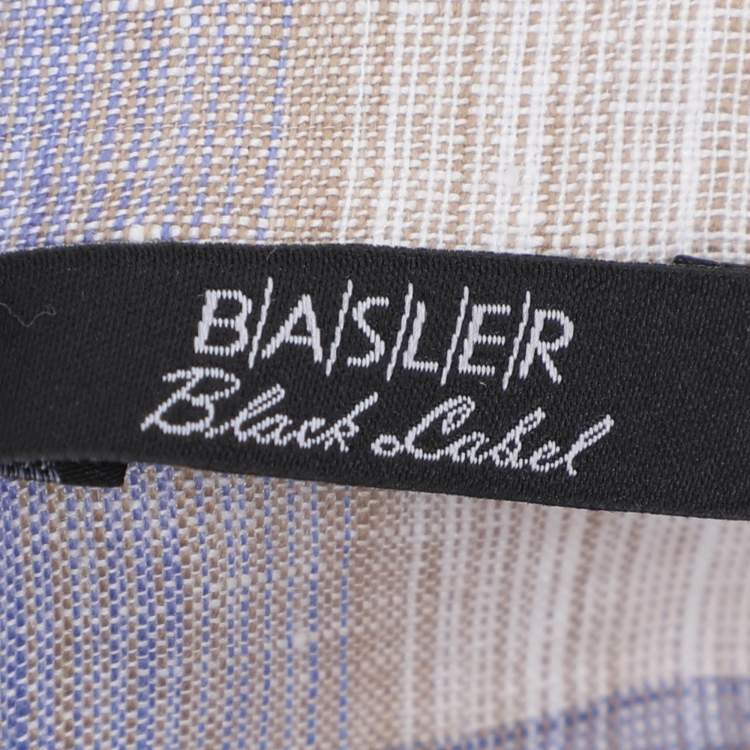 Pre Owned Basler Multicolor Check Linen Long Sleeve Shirt XL