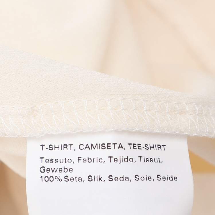 Pre Owned Marina Rinaldi Cream Crepe Sweater L