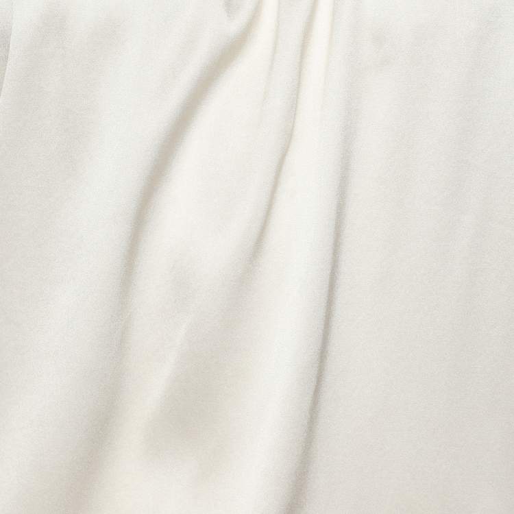 Pre Owned Basler Cream Satin Sleeveless Tops XL