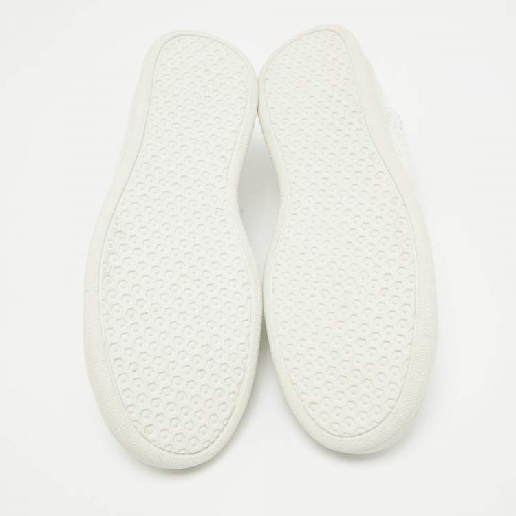 Pre Owned Vetements White Perforated Leather Low Top Sneakers Size 38