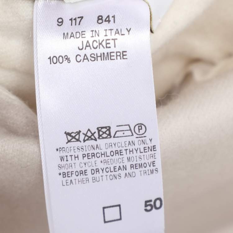 Pre Owned Agnona Light Beige Cashmere Jacket XL