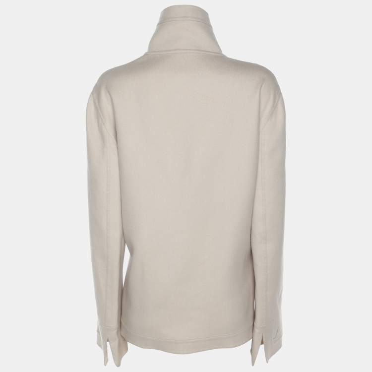 Pre Owned Agnona Light Beige Cashmere Jacket XL