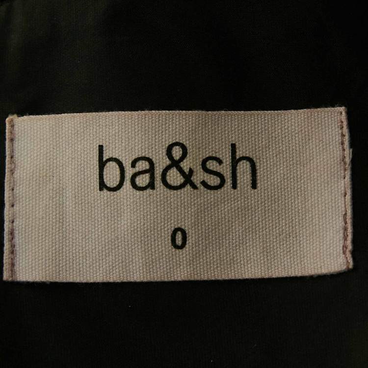 Pre Owned BA&SH Black Crepe Draped Sleeveless Mini Dress XS