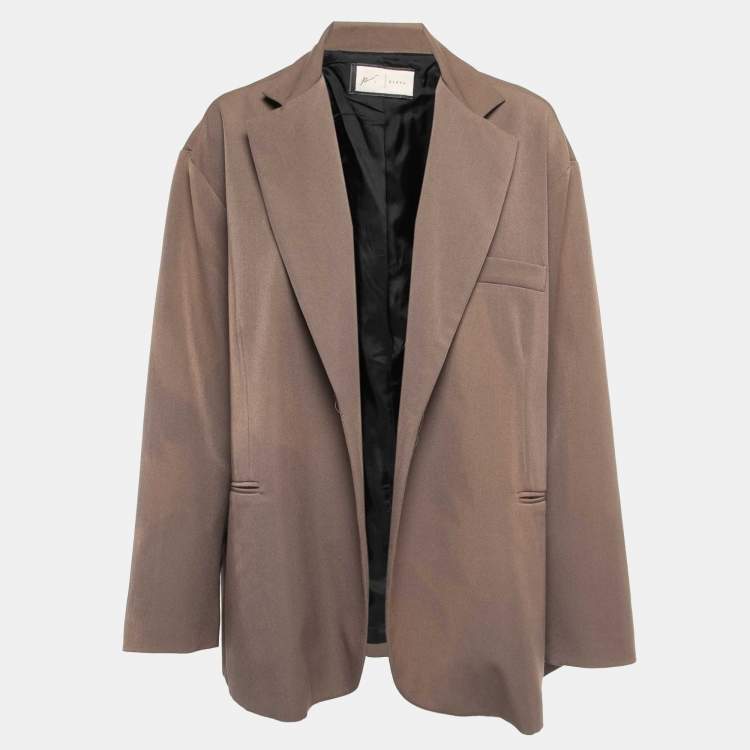 Pre Owned Prevu Brown Oversized Blazer M