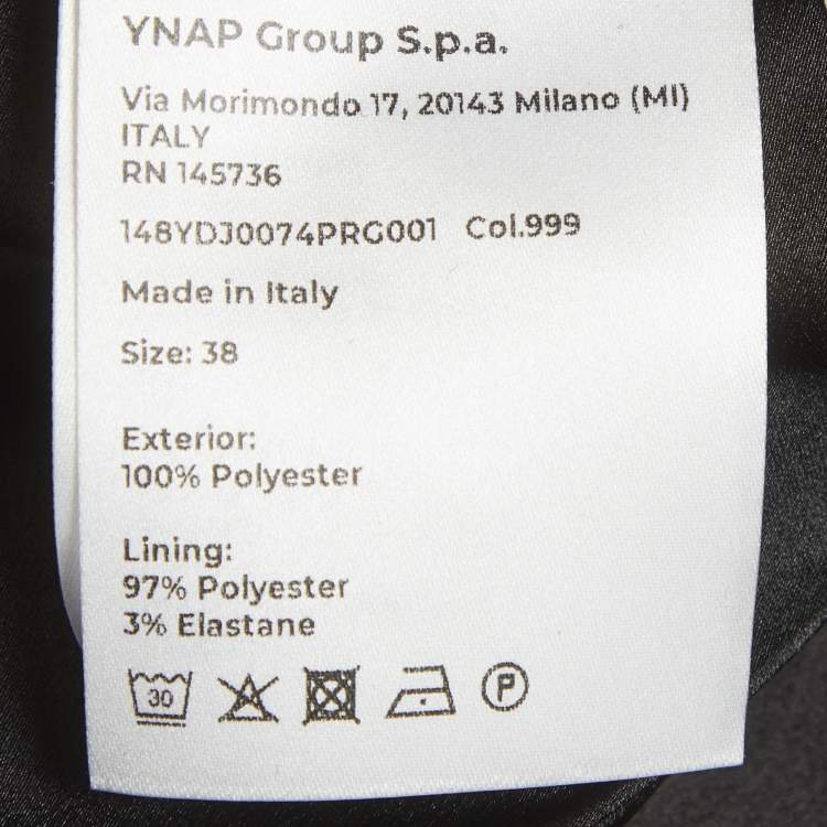 Pre Owned 8 by Yoox Black Tweed Feather Trim Blazer and Mini Skirt Suit S