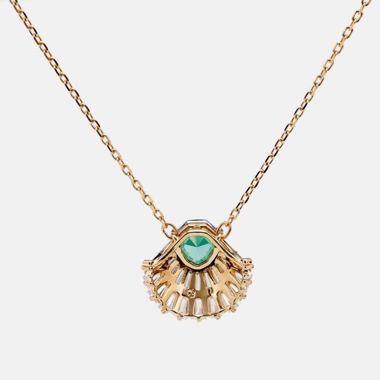 Pre Owned Swarovski Crystals Gold Tone Necklace