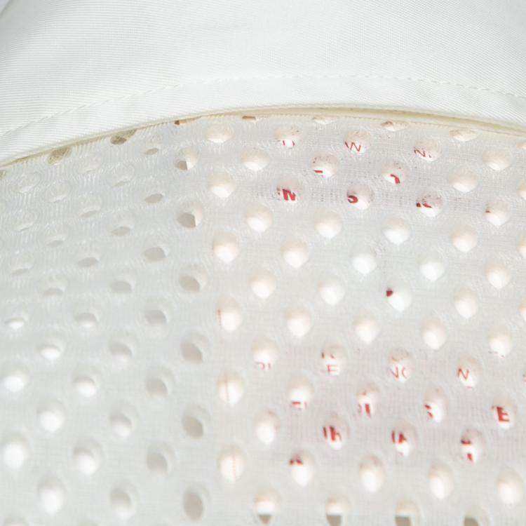 Pre Owned Acne Studios White Perforated Mesh Sleeveless Adelia Shirt M