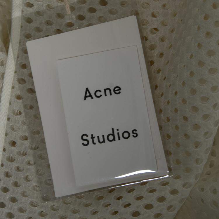 Pre Owned Acne Studios White Perforated Mesh Sleeveless Adelia Shirt M