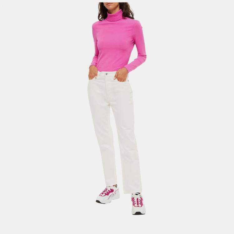 Pre Owned Acne Studios Bla Konst White Cotton Straight Leg Jeans M (SIZE 30)