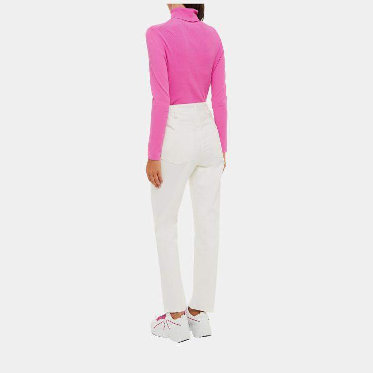 Pre Owned Acne Studios Bla Konst White Cotton Straight Leg Jeans M (SIZE 30)