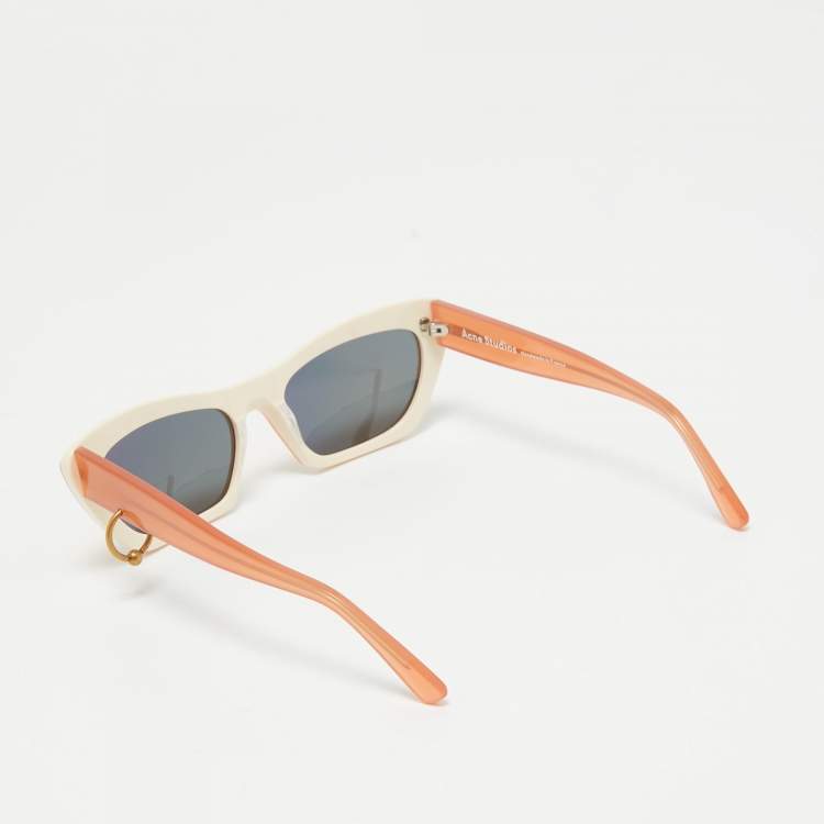 Pre Owned Acne Studios Two Tone/Grey Pierced Azalt Cat-Eye Sunglasses