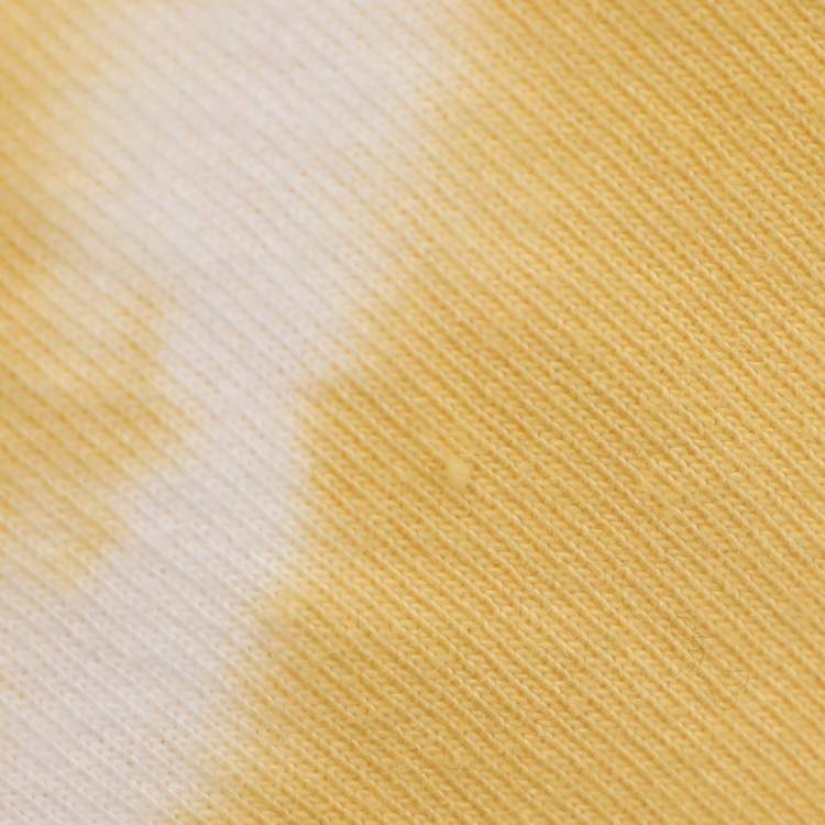 Pre Owned Acne Studios Yellow/White Tie Dye Cotton Oversized T-Shirt S