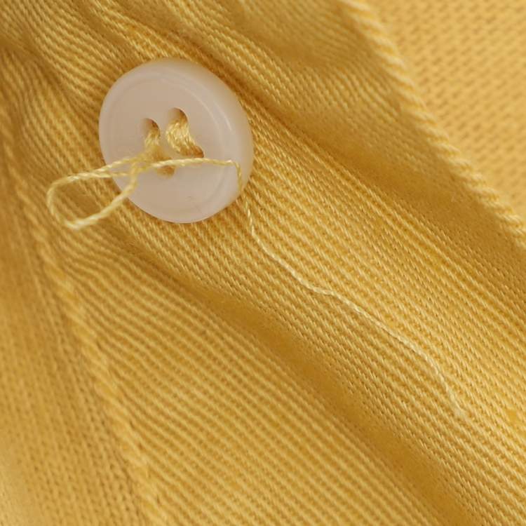 Pre Owned Acne Studios Yellow/White Tie Dye Cotton Oversized T-Shirt S