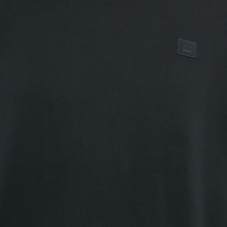 Pre Owned Acne Studios Black Cotton Fairview Face Sweatshirt M