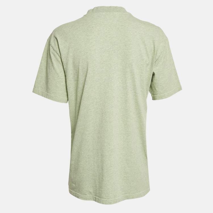 Pre Owned Acne Studios Green Care Label Applique Jersey Crewneck T-shirt XXS