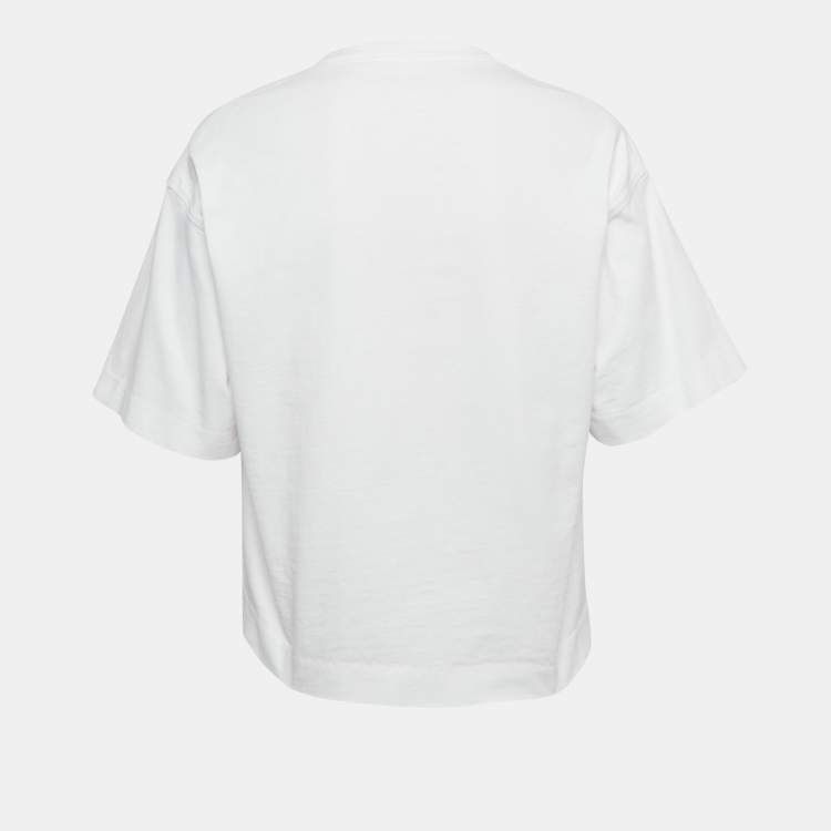 Pre Owned Acne Studios White Cotton Cylea Emboss T-Shirt XXS