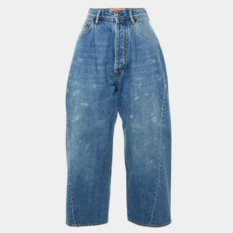 مملوكة مسبقًا Acne Studios Bla Konst Blue Denim Baggy Fit Jeans XXS/Waist 27"
