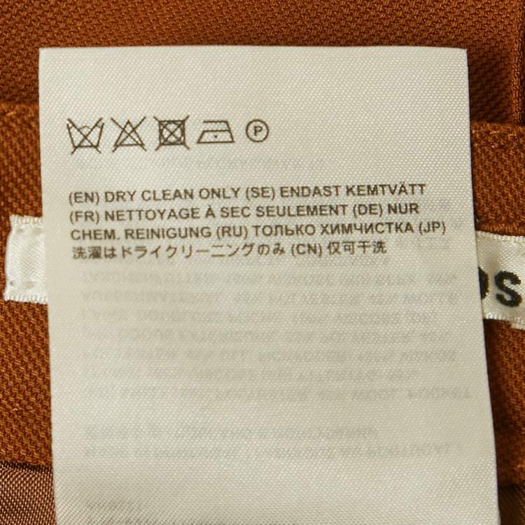 Pre Owned Acne Studios Brown Wool-Blend Flared Trousers S