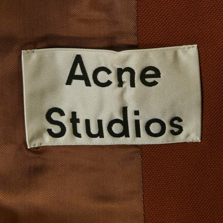 مملوكة مسبقًا Acne Studios Brown Wool-Blend Double Breasted Blazer M