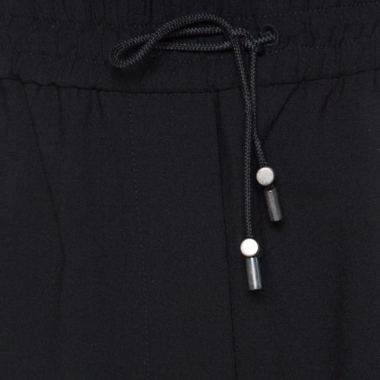 Pre Owned Acne Studios Black Wool Blend Drawstring Elze Bistretch Shorts S